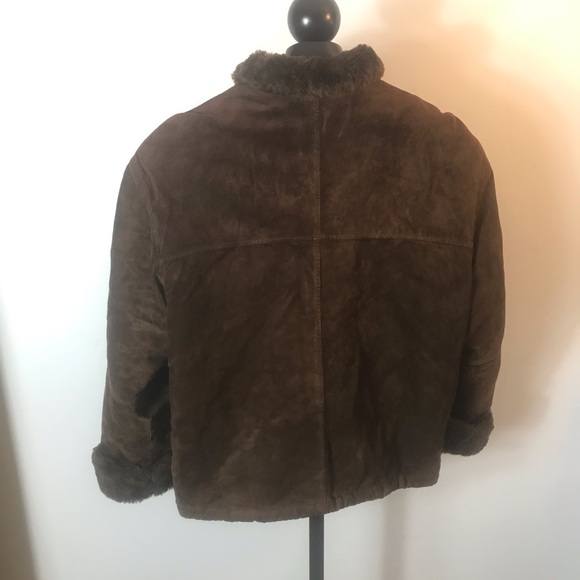 Talbots Brown Suede Leather Jacket - Picture 3 of 4